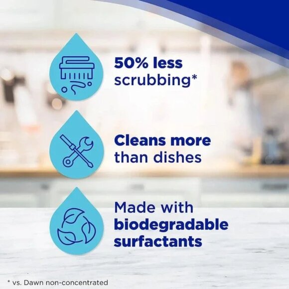 Dawn Antibacterial‎ EZ-Squeeze Dish Soap (3x22oz) with 2 Sponges – Apple Blossom - Picture 2 of 3